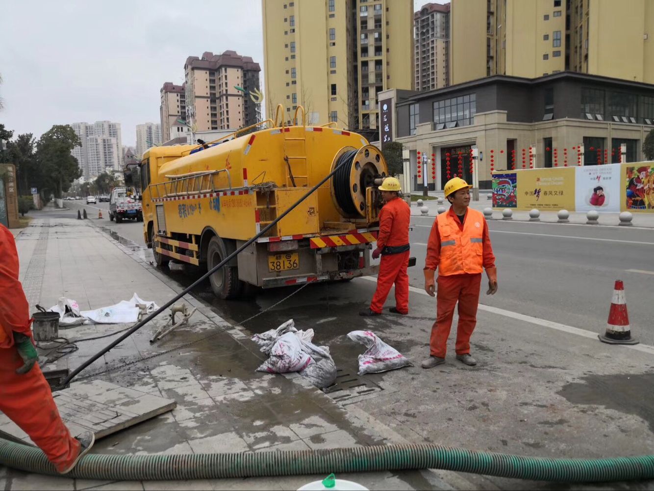 洪梅镇排污管道清淤-管道清洗